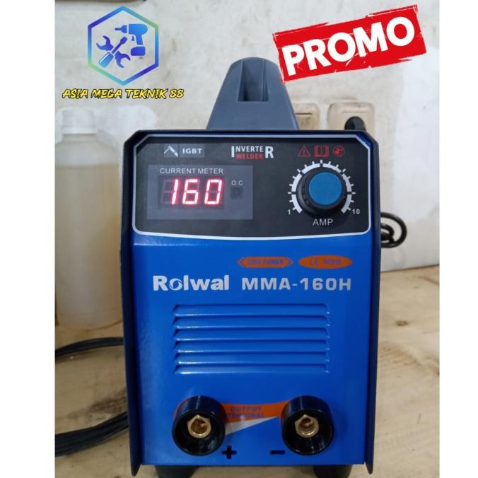 Mesin Las 160A Mesin Las Listrik 900 Watt MMA-160H ORIGINAL ROLWAL