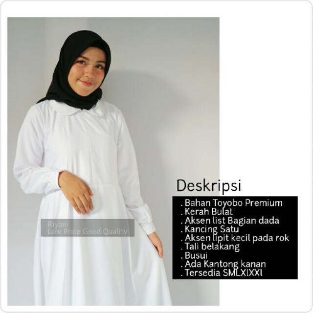 Gamis polos toyobo premium
