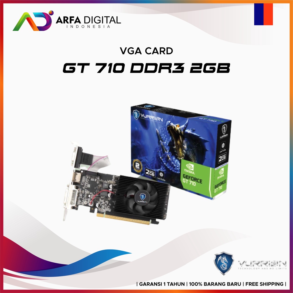 VGA VURRION GT 710 DDR3 2GB 64BIT GAMING VGA ORI