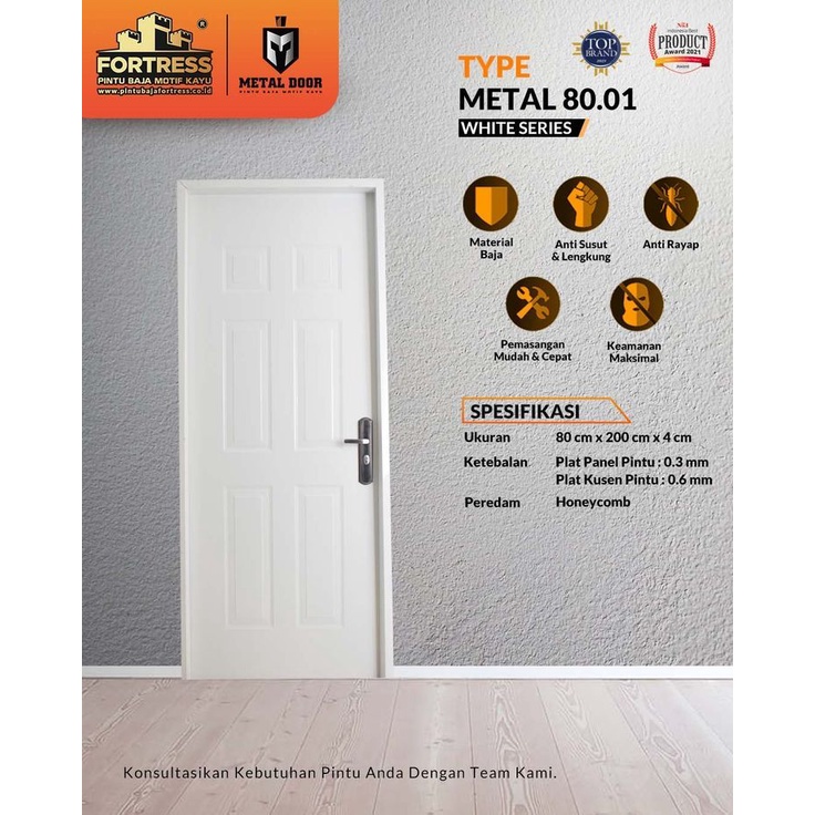 Pintu Baja Fortress Tipe Metal 80.01 - Putih