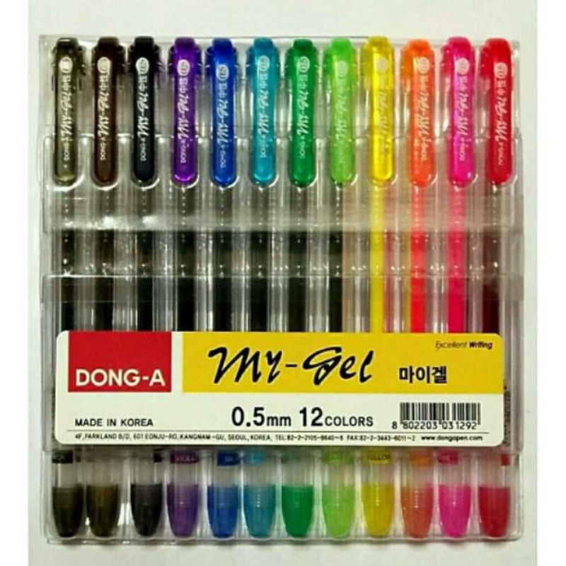 

(12 warna) My Gel 12 Warna Dong A / Pen My Gel Set8