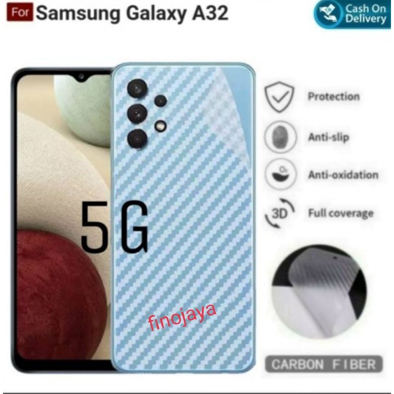 Skin Graskin Carbon Samsung A32 5g Anti jamur belakang transparan