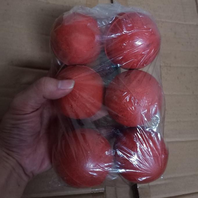 Bola Kasti Karet Merah Kualitas Bagus (Harga Per 6 pc)