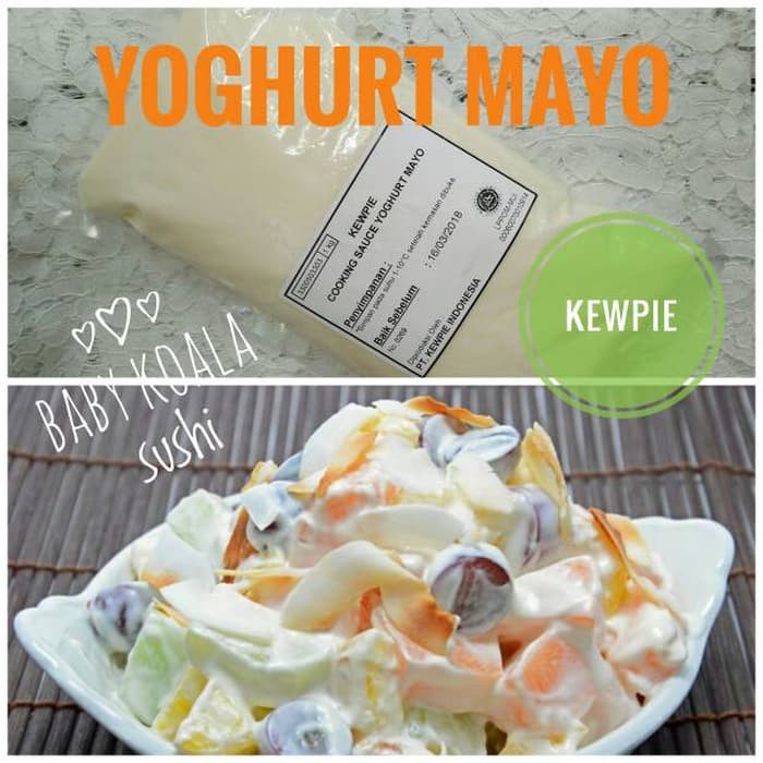 

Yoghurt Mayo KEWPIE / Mayonnaise Yogurt Salad Buah Sayur Pie Vegan