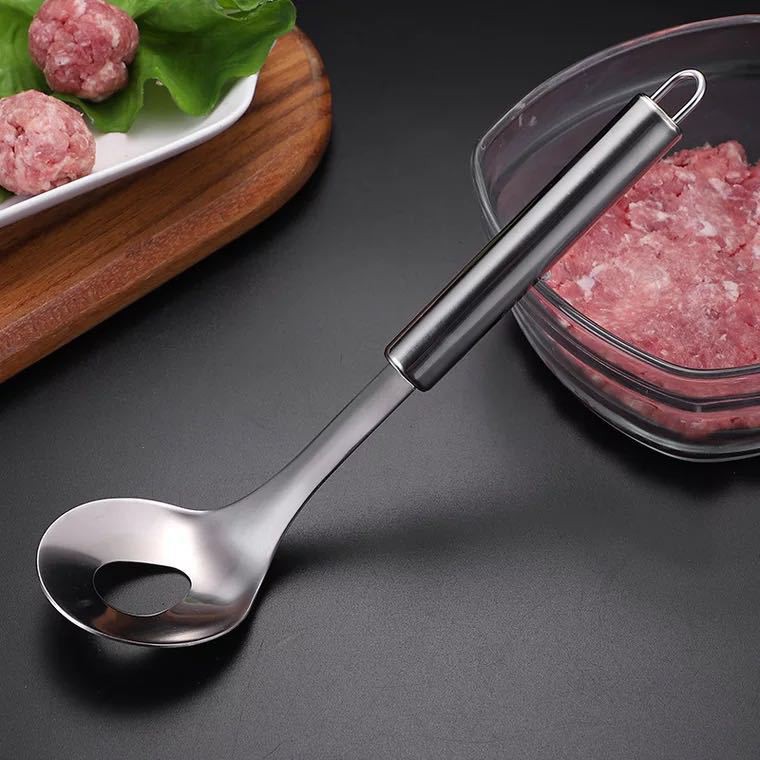 BOSJKT249 Sendok Pembuat Bakso Bahan Stainless Steel Anti Lengket Dengan Gagang Panjang