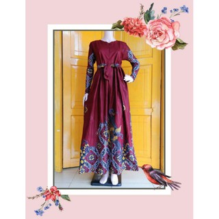 Featured image of post Model Gamis Batik Kombinasi Polos Terbaru 2020 Untuk Remaja