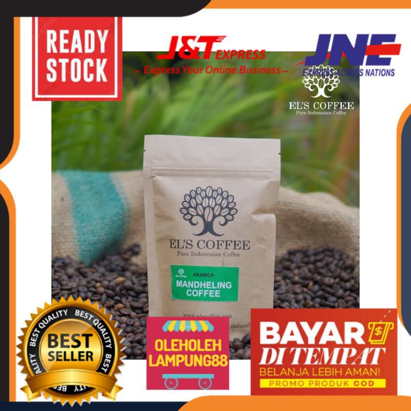 

Els Coffee El's Coffee Lampung Kopi Mandheiling Kopi Arabika Kemasan 100GR Giling Kasar Medium Halus