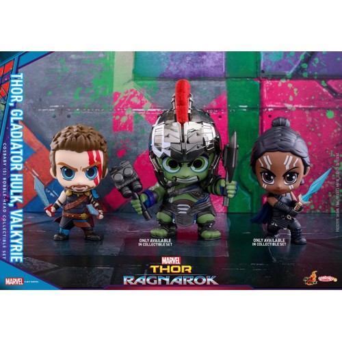 HOT TOYS HT COSBABY 381 THOR, GLADIATOR HULK, VALKYRIE