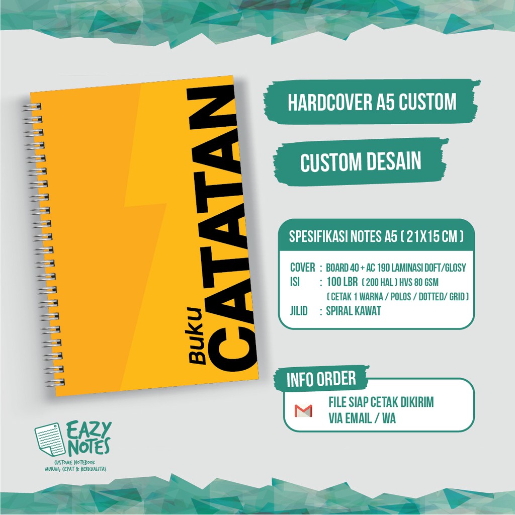 

NOTES HARDCOVER CUSTOM A5 Murah Satuan