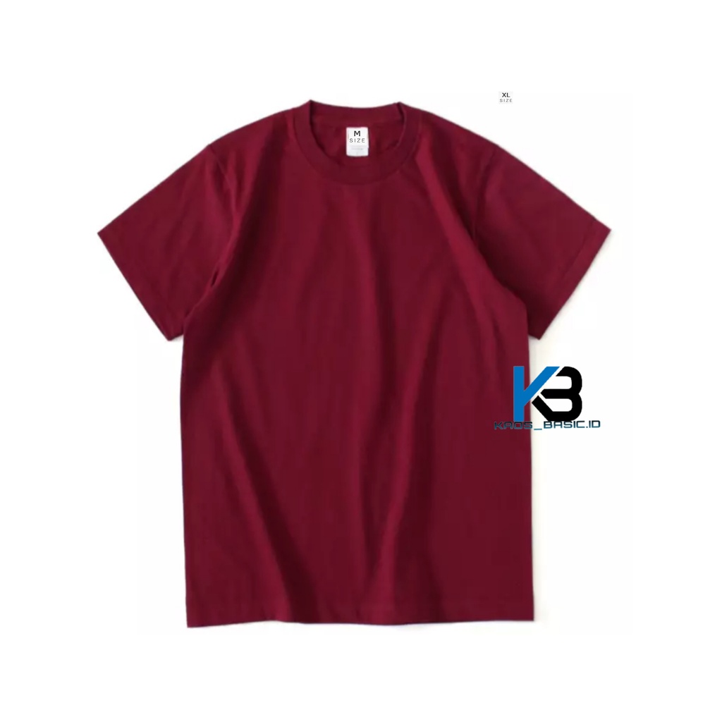 KBI KAOS POLOS PREMIUM 100% COTTON COMBED MAROON - d