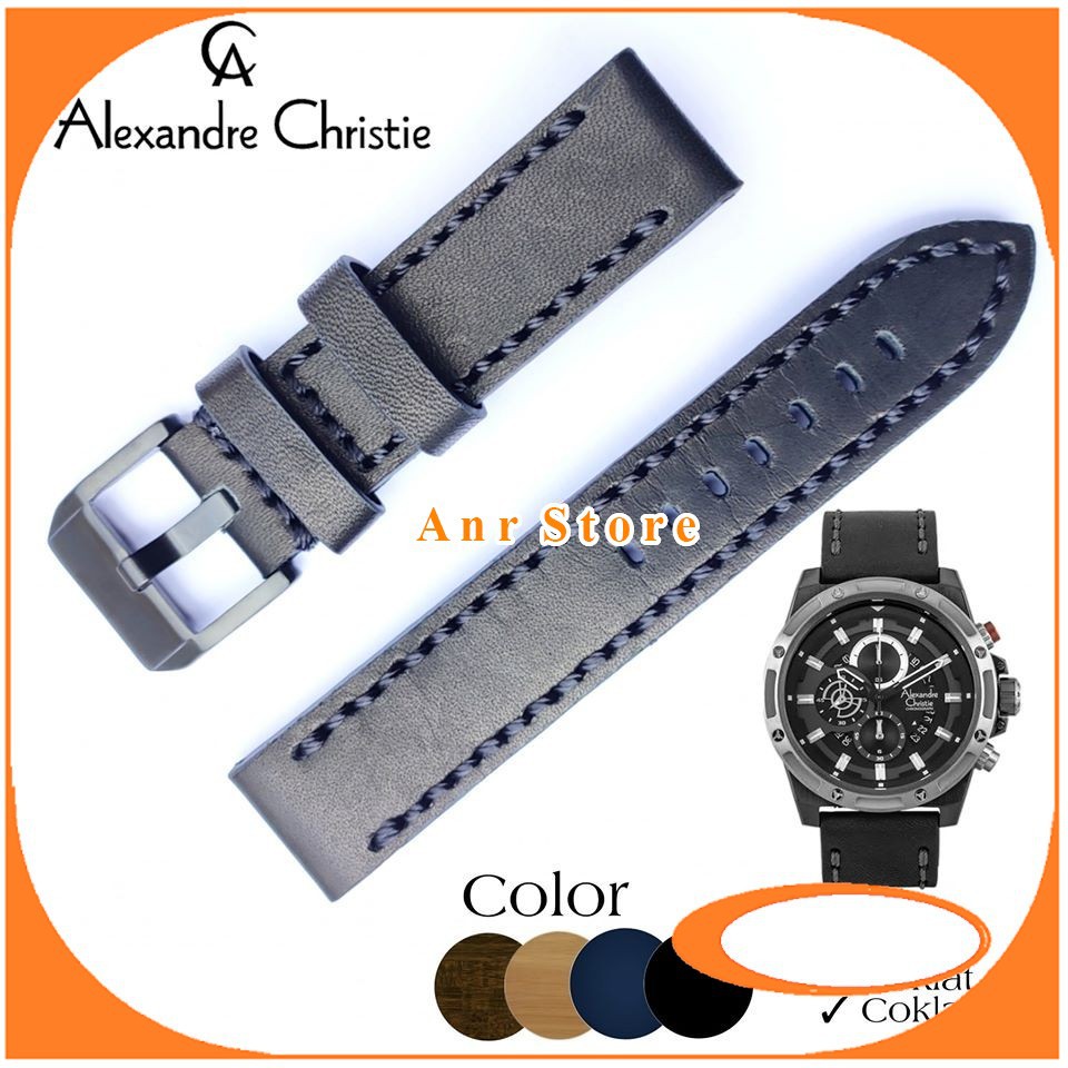 Tali Jam Tangan Kulit Asli Alexandre Christie 6506 Genuine Leather AC 6506