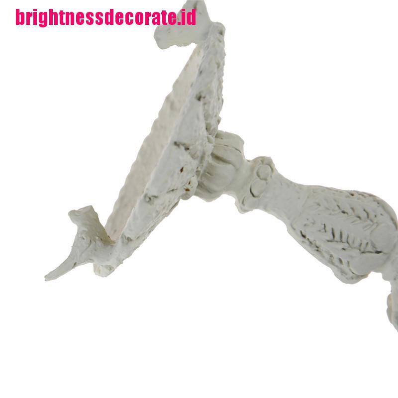 Brightid Miniatur Air Mancur Mandi Burung Bahan Resin Dekorasi Rumah Boneka 1: 12