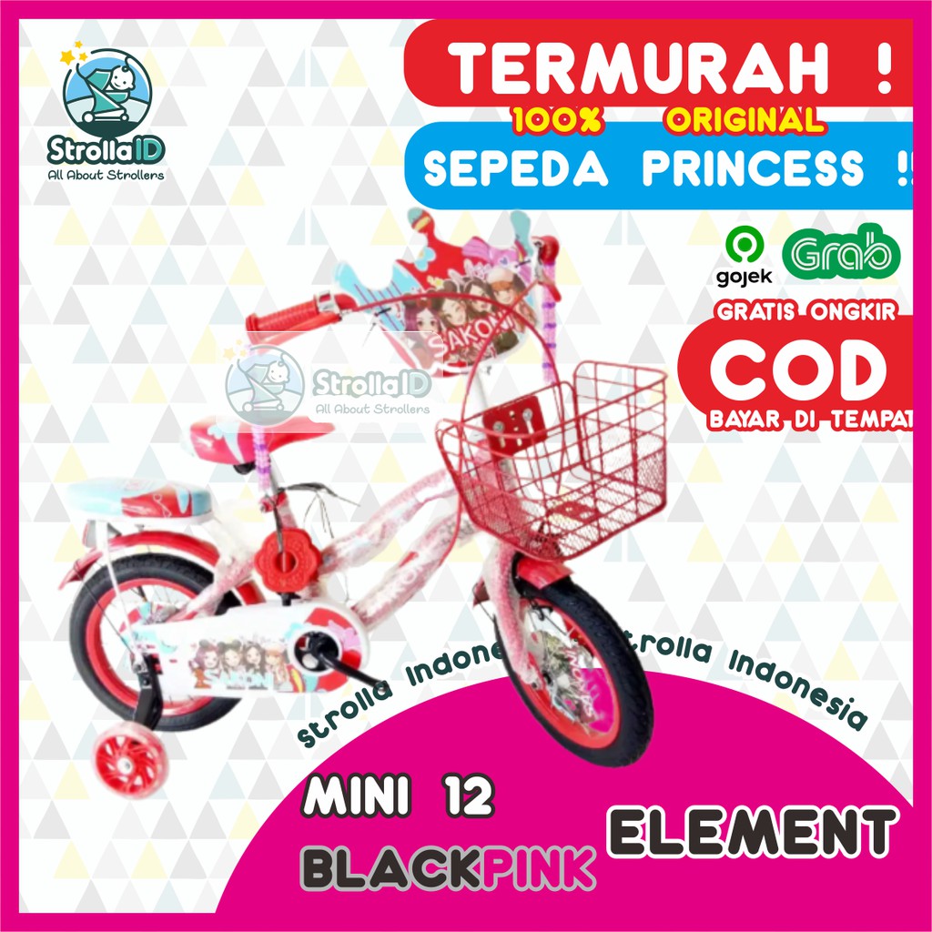 BMX Mini 12 BlackPink Sepeda Lipat Folding Bike Sepeda anak  Sepeda ORIGINAL SNI
