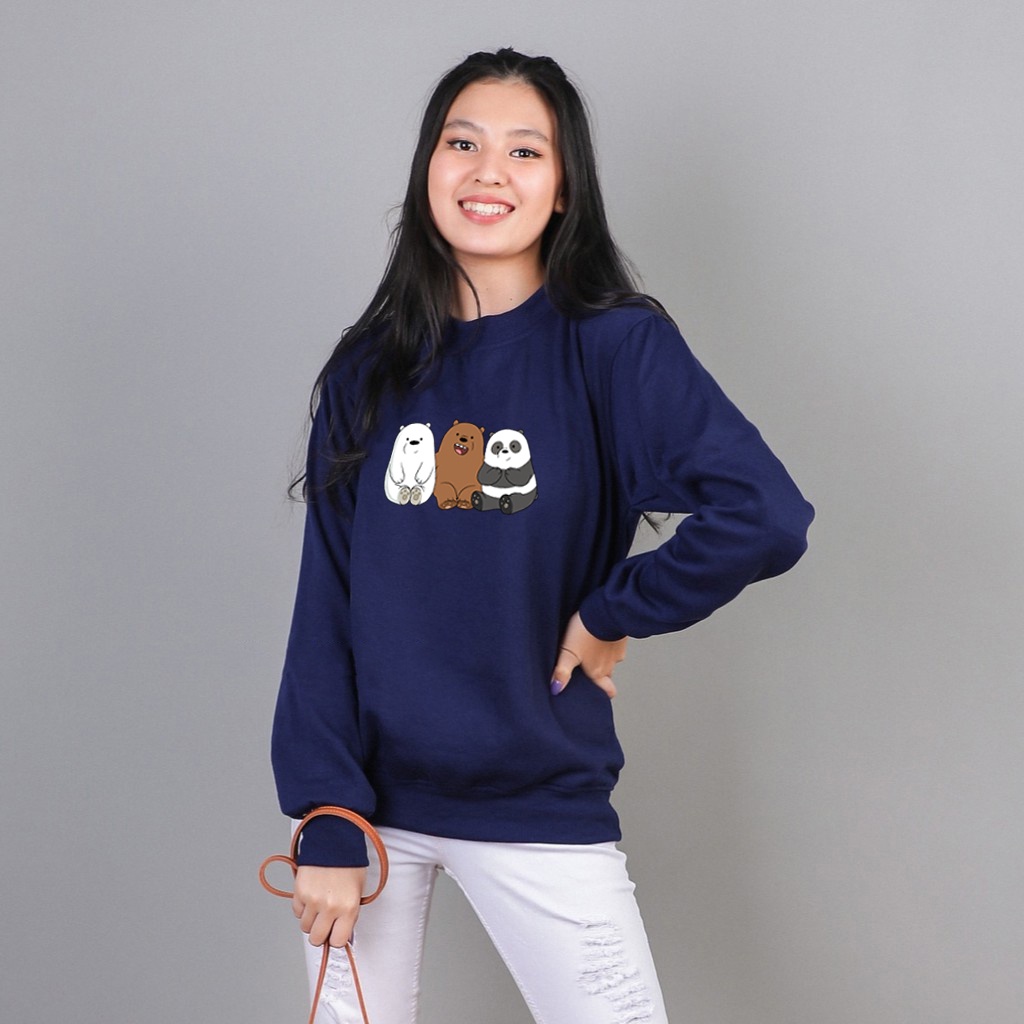 Sweater We Bare Bear  Pria &amp; Wanita | Sweater Korea Style Fleece Cotton | Dhea Fashion