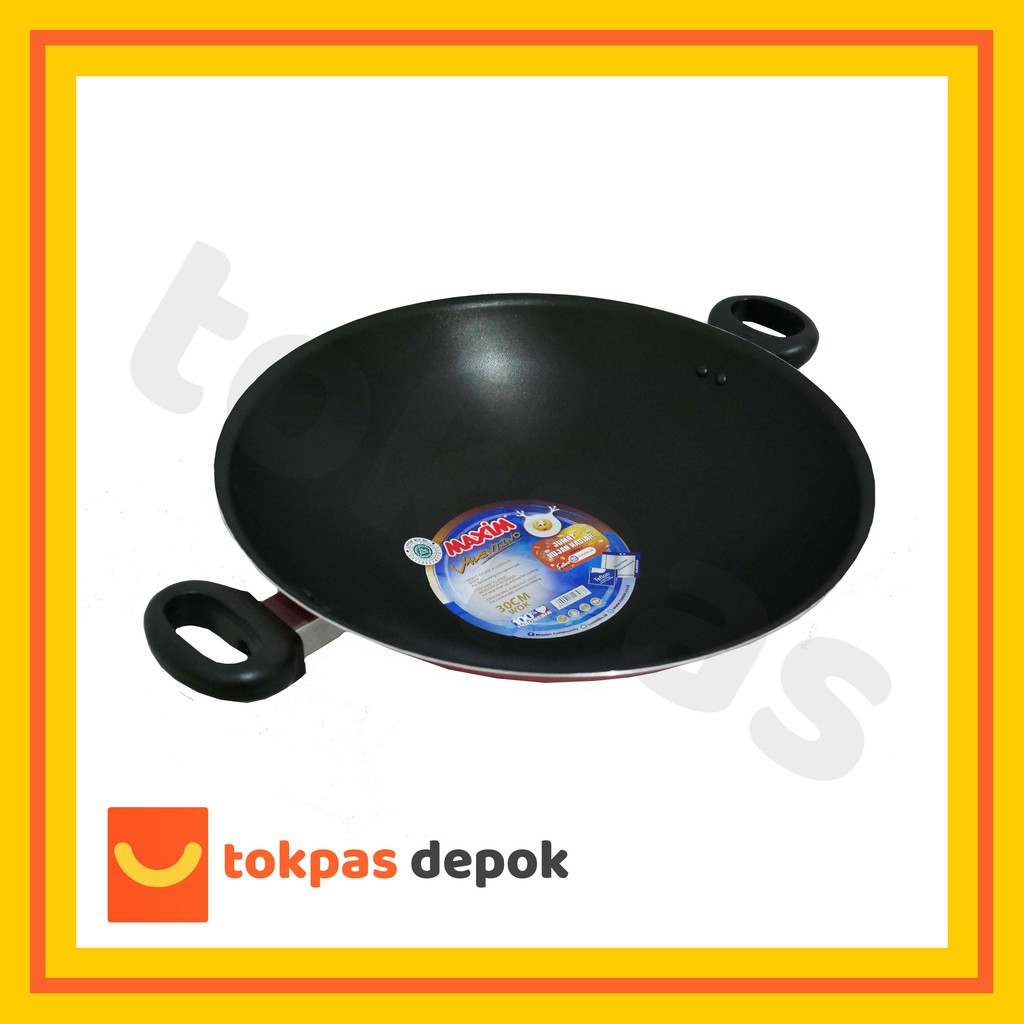 Maxim Valentino Wok Wajan Teflon Anti Lengket Ukuran 30cm
