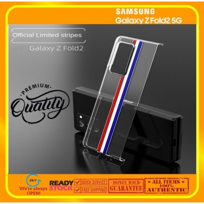 Case Samsung Galaxy Z Fold 2 Fold2 Clear garis vertikal ( Back Casing) Casing Sarung HP