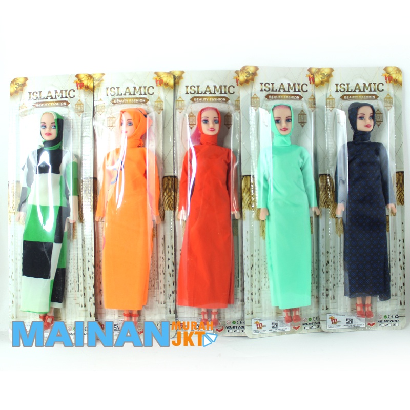 MAINANKEI MAINAN ANAK MURAH BONEKA ISLAMIC HIJAB MT7801 BONEKA MUSLIMAH CANTIK