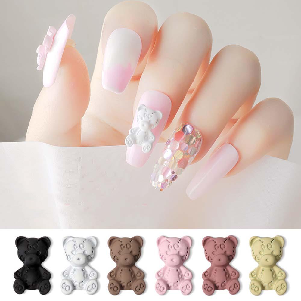 AUGUSTINA Augustina Bear Nail Art Dekorasi Fashion Tiga Dimensi Kartun DIY Nail Art Dekorasi