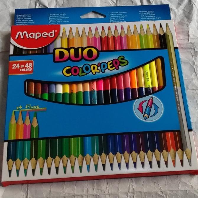 

(BISA COD) PINSIL WARNA DUO COLOR'PEPS MAPED 24-48 TERBATAS Kode 649