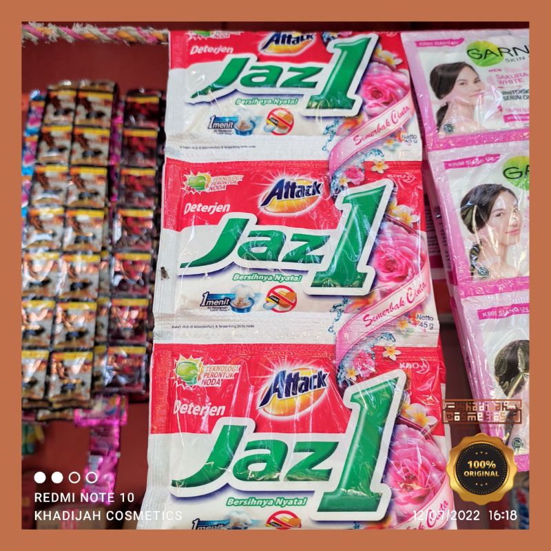 Detergen Bubuk Attack Jazz One 1 Renceng Isi 6 Sachet