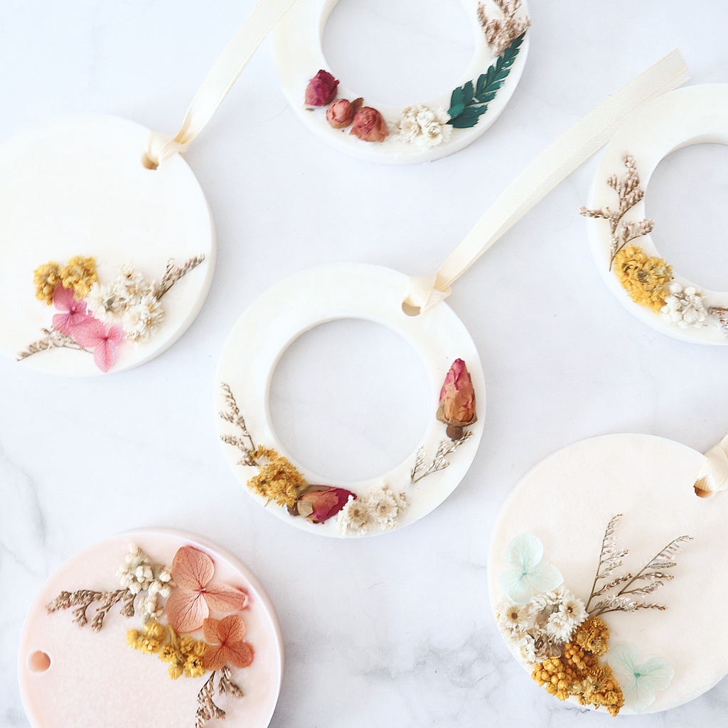 SCENTED WAX SACHET with DRIED FLOWER / BOTANICAL WAX SACHET / WAX BAR / AIR FRESHNER / AROMATERAPI /