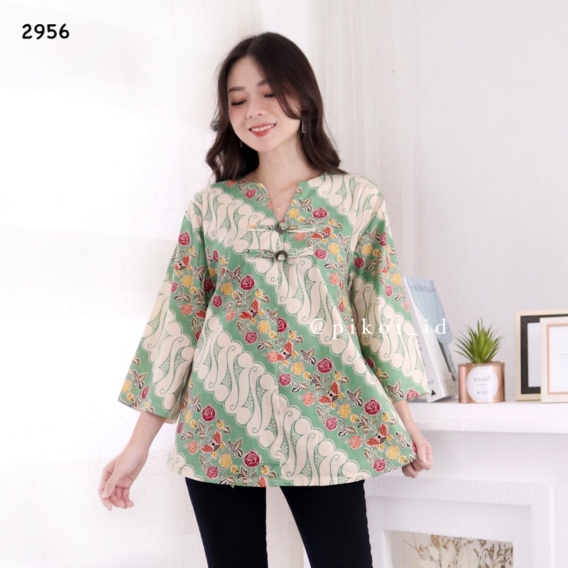 Atasan batik wanita / blouse batik cewek modern / atasan kimono batik mura / blouse batik busui 124
