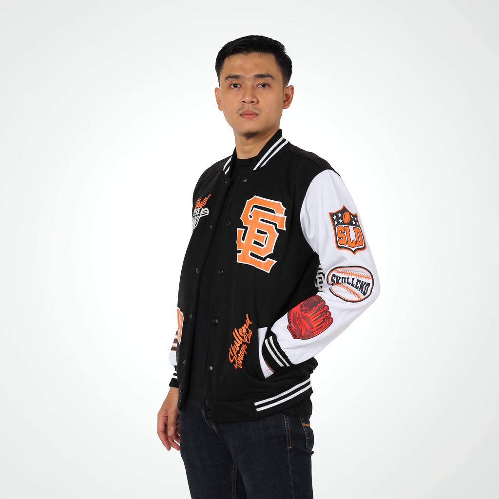 SKULLEND Varsity Jacket Baseball  Vintage Pria Wanita - Jaket Varisty  Jaket Besball  Bisbol Cowok Cewek Original Distro Bandung