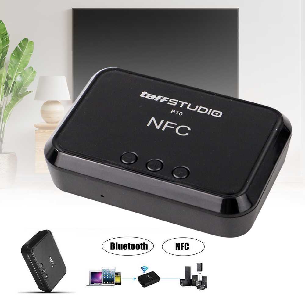 VAORLO Audio Bluetooth 5.0 Receiver NFC Stereo Car Kit Speaker - BT200 Sehinggga Dapat Mendengarkan Suara Melalui HP Tanpa Mencolok Audio Kabel Ke Pengeras Suara