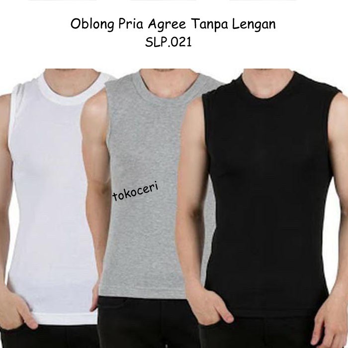Kaos Oblong Pria Agree Tanpa Lengan