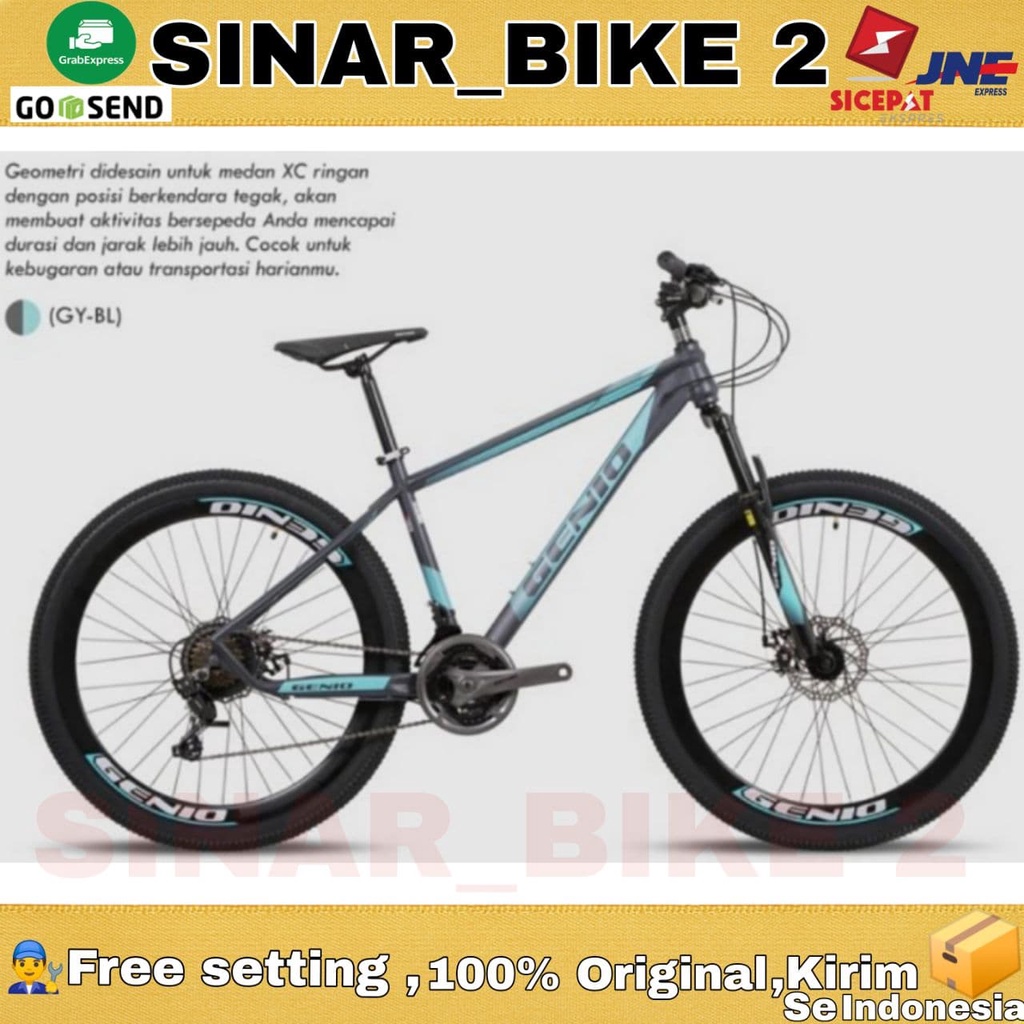 Sepeda Gunung 27,5 Inch MTB GENIO M 349 Suspensi 24 Speed