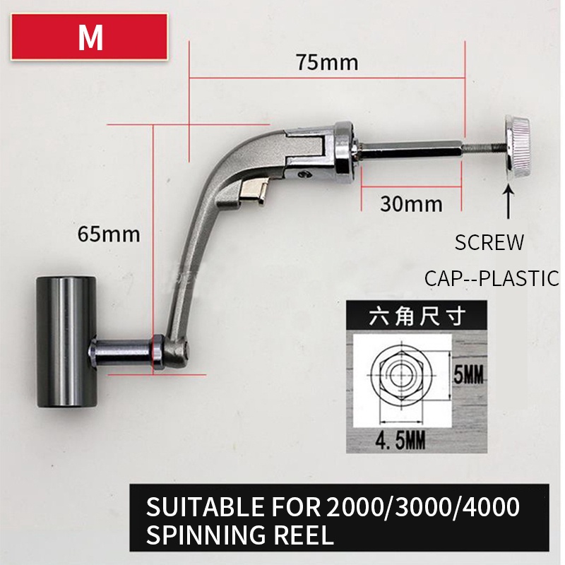 Handle Reel Pancing Bahan Full Metal Dengan Skrup Untuk Memancing Di Laut Sungai Rock