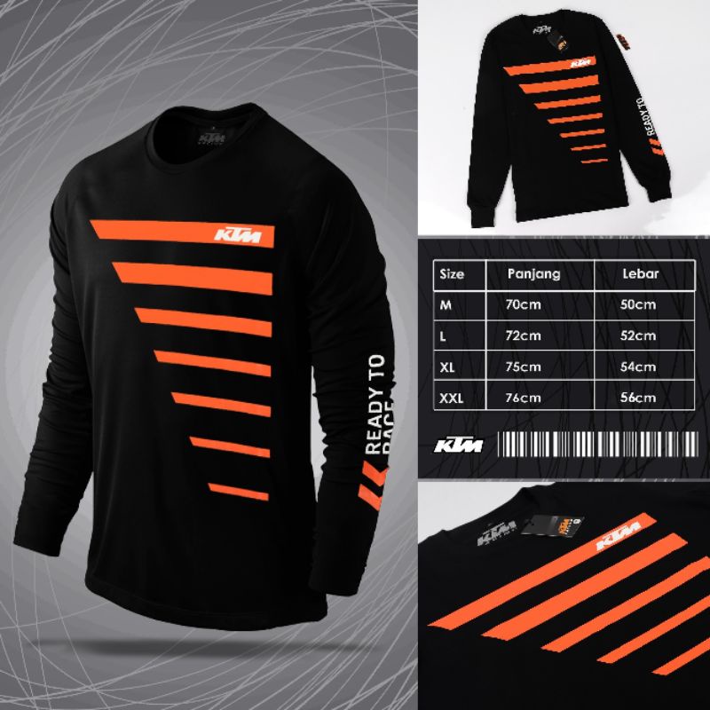 LONGSLEEVE KTM T.S (BLACK),kaos lengan panjang,kaos lengan panjang racing,kaos lengan panjang motorc