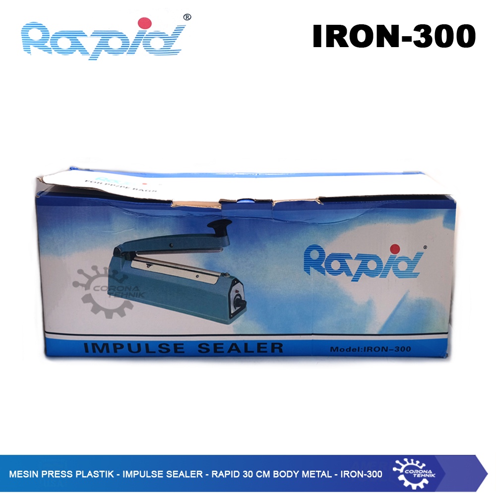 Impulse Sealer Rapid 30 cm Body Metal - IRON-300 - Mesin Press Plastik