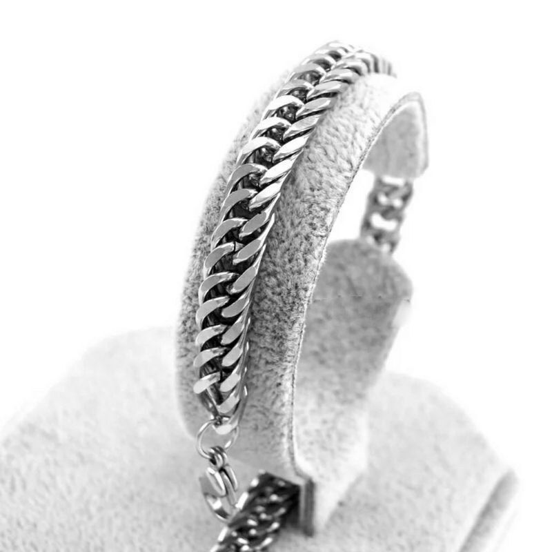 gelang tangan titanium rantai pria
