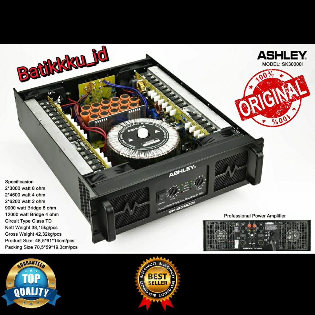 Power Amplifier ASHLEY SK 30000i SK30000i SK 30000 i ORIGINAL