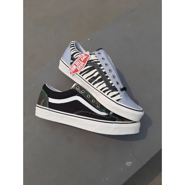Vans Old Skool Style 36 Mismatch Zebra Camo