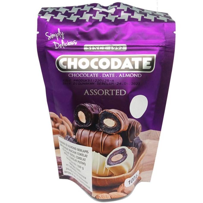 

,,,,,,,] CHOCODATE ASSORTED CHOCO DATE ALMOND 100 G