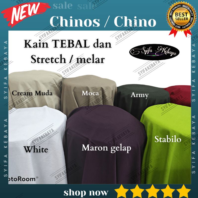 Kain Chino Stretch Kain Chinos Kain Chinos Meteran Bahan Premium