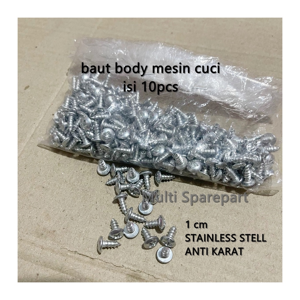 Baut Screw Skrup MESIN CUCI AC Universal 10 pcs Stainless