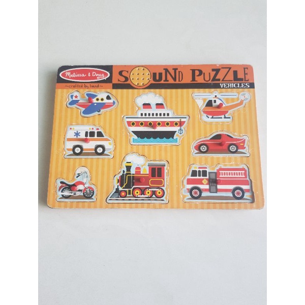 preloved sound puzzle transport melissa and doug