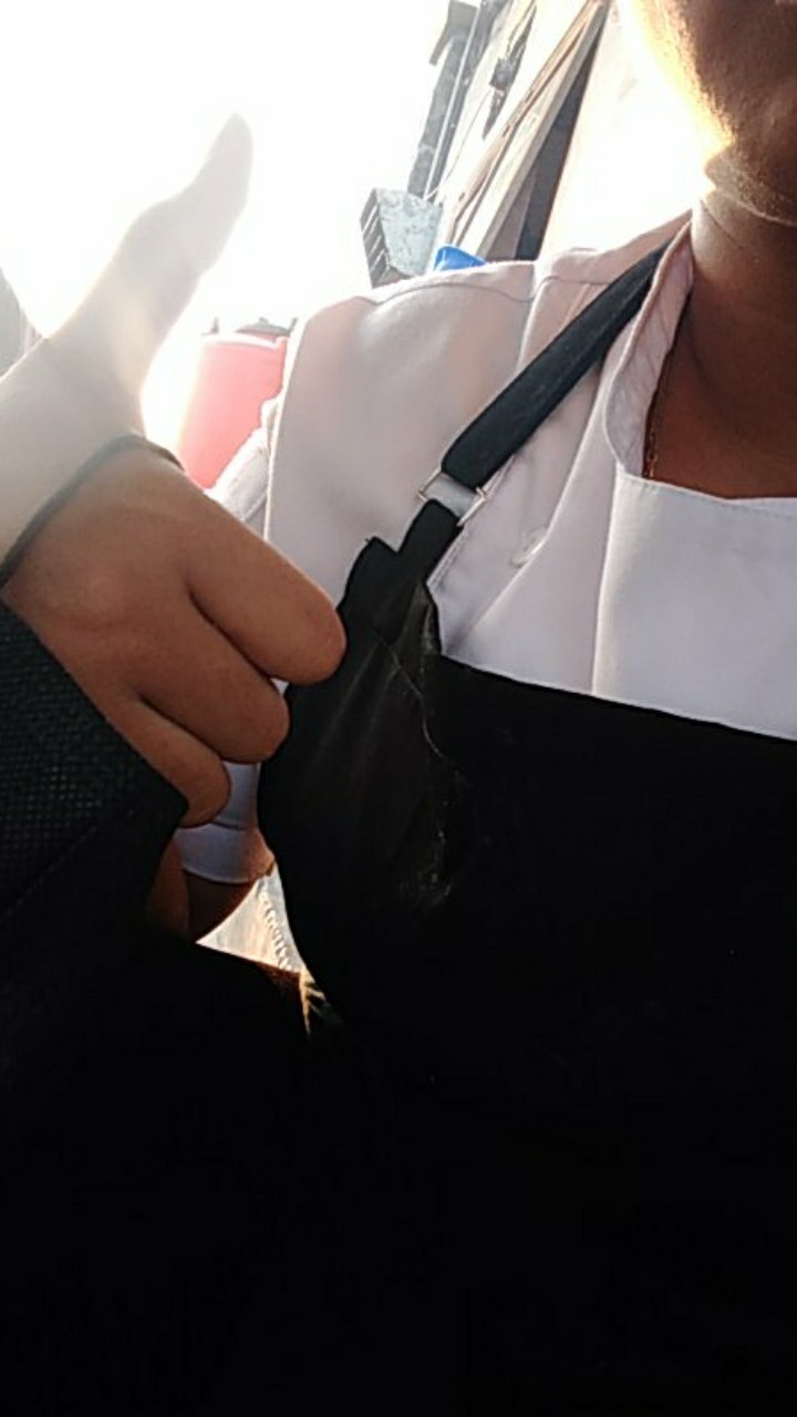 Apron Warna Hitam Polos Katun Drill