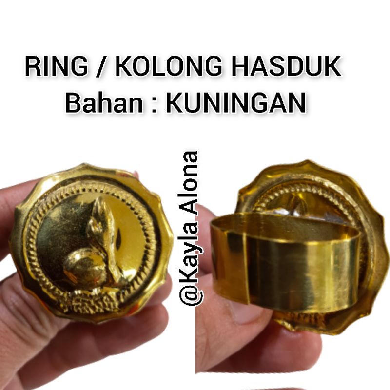 RING/KOLONG HASDUK KUNINGAN motif : Tunas Kelapa