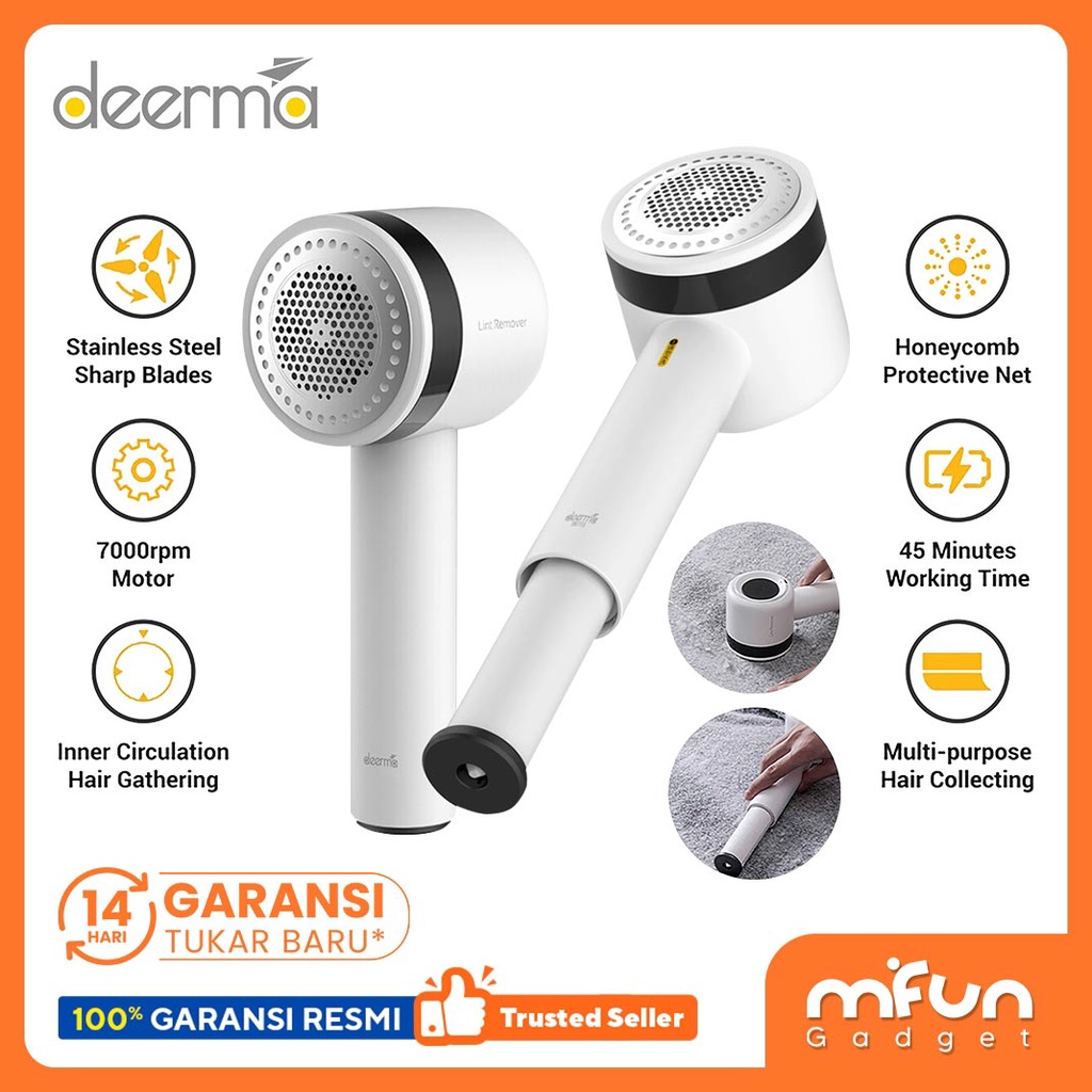 Portable Lint Remover Penghilang Serat Bulu Kain Deerma - MQ11Y