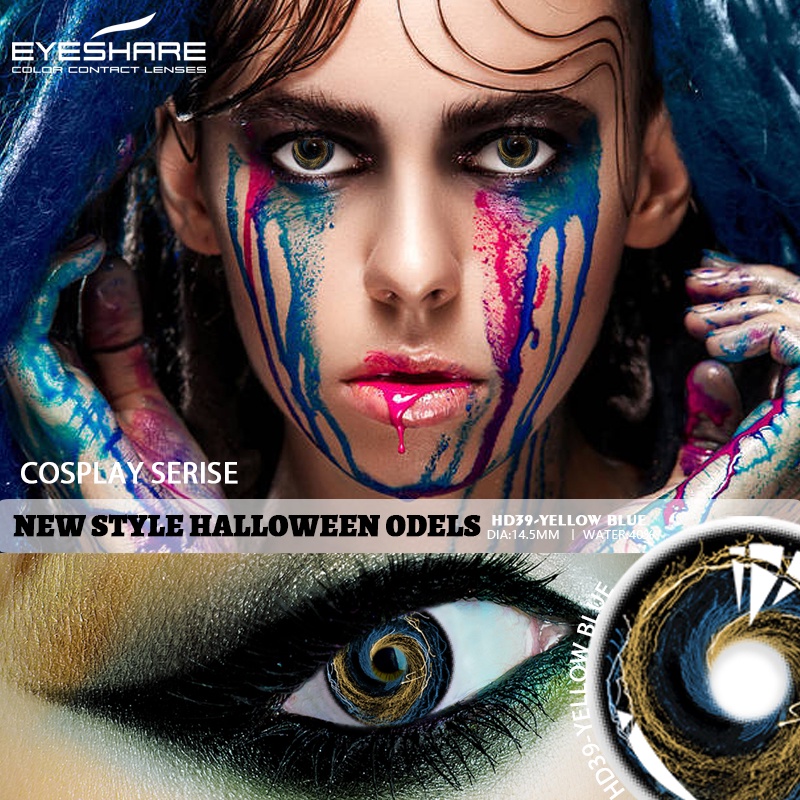 [✅COD] Softlens / Kontak Lensa berwarna kosplay game halloween anime softlens mata korea lens normal minus (0.00) Halloween HD series