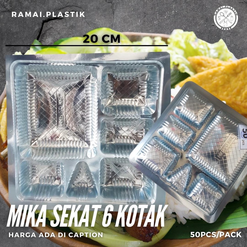 

Mika dus sekat 6 untuk dalaman dus (uk 20x20) isi 50 pcs KOTAK