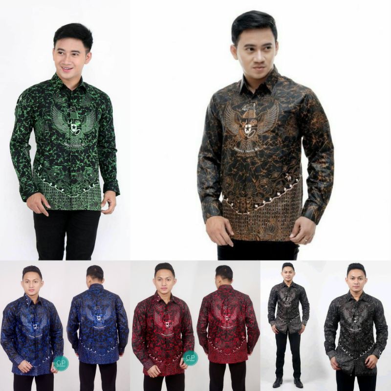 Batik garuda KEMEJA nusantara ATASAN BATIK PANCASILA