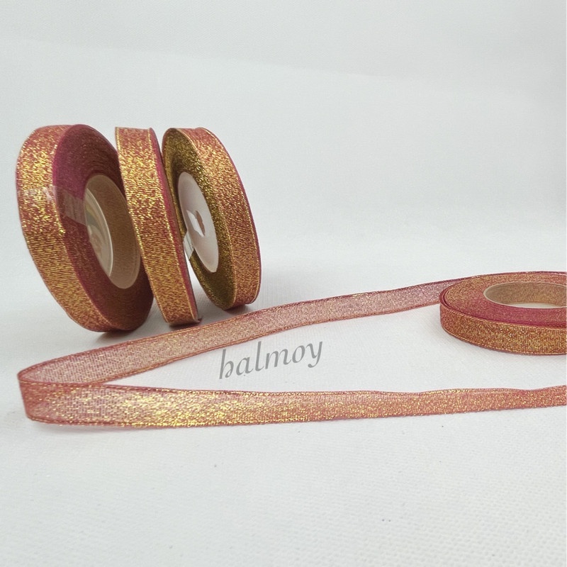 

PITA KAIN GLITTER 1/2 INCI 12 MM 18 M WARNA GOLD #011N