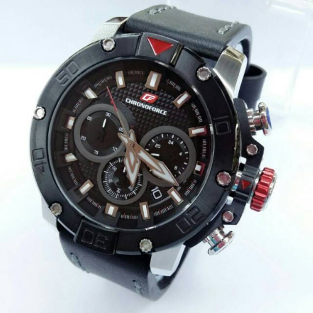 JAM TANGAN PRIA 100% ORIGINAL CHRONOFORCE 5257 BLACK