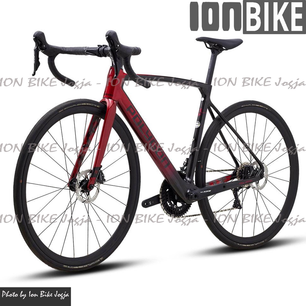 Polygon Strattos S7D 700c Carbon 11 Speed RED BA 2022 - Sepeda Balap Polygon Strattos Discbrake 105 