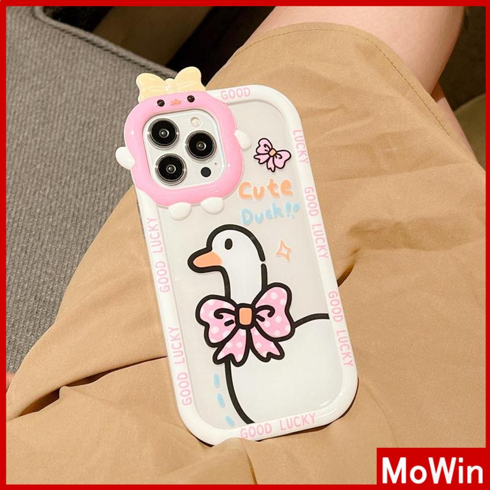 iPhone Case Silicone Soft Case Clear Case Airbag Shockproof Protection Camera Smooth Feel Cartoon Duck Cute Compatible For iPhone 11 Pro Max 13 Pro Max 12 Pro Max 7Plus xr XS Max